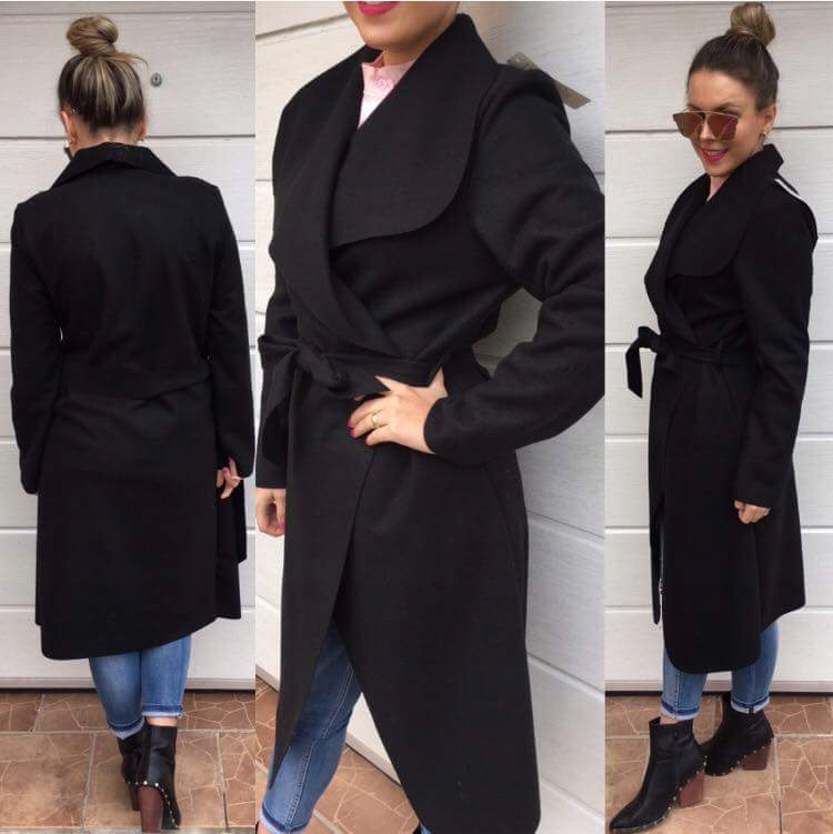 PŁASZCZ FLAUSZOWY WIĄZANY KOPERTOWY CIEMNA FUKSJA Rozmiar uniwersalny