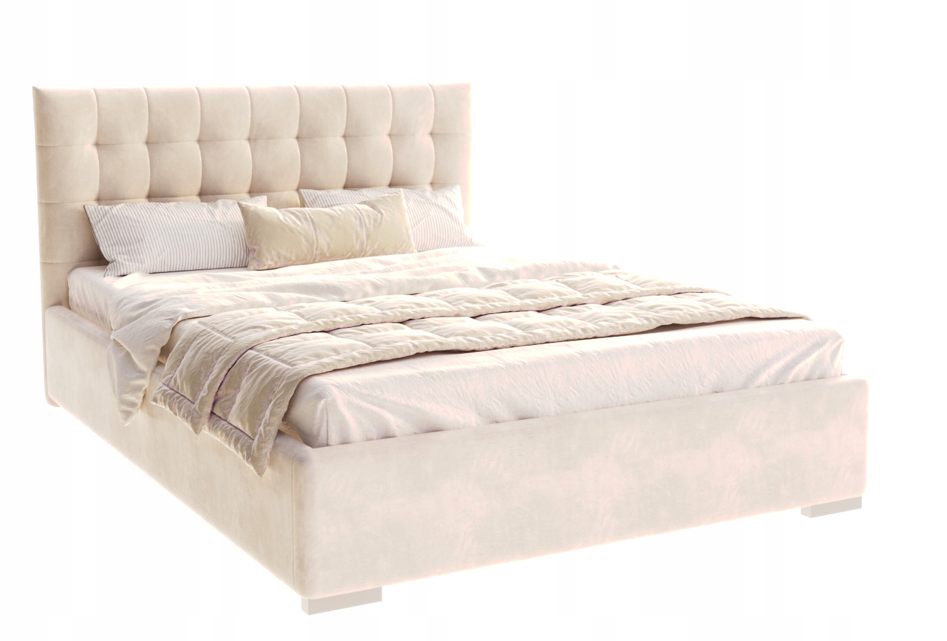 Čalouněná postel 140x200 kovová konstrukce Lucerna