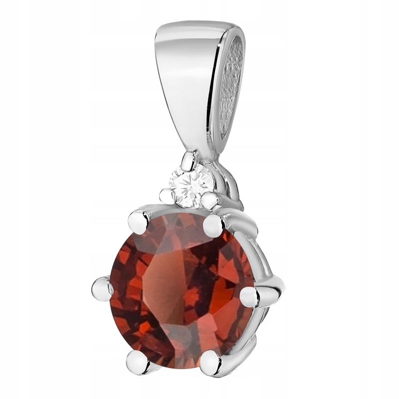 Krásný klasický Zlatý Přívěsek Přívěsek pr. 585 s Granátem 0,60 ct 14k
