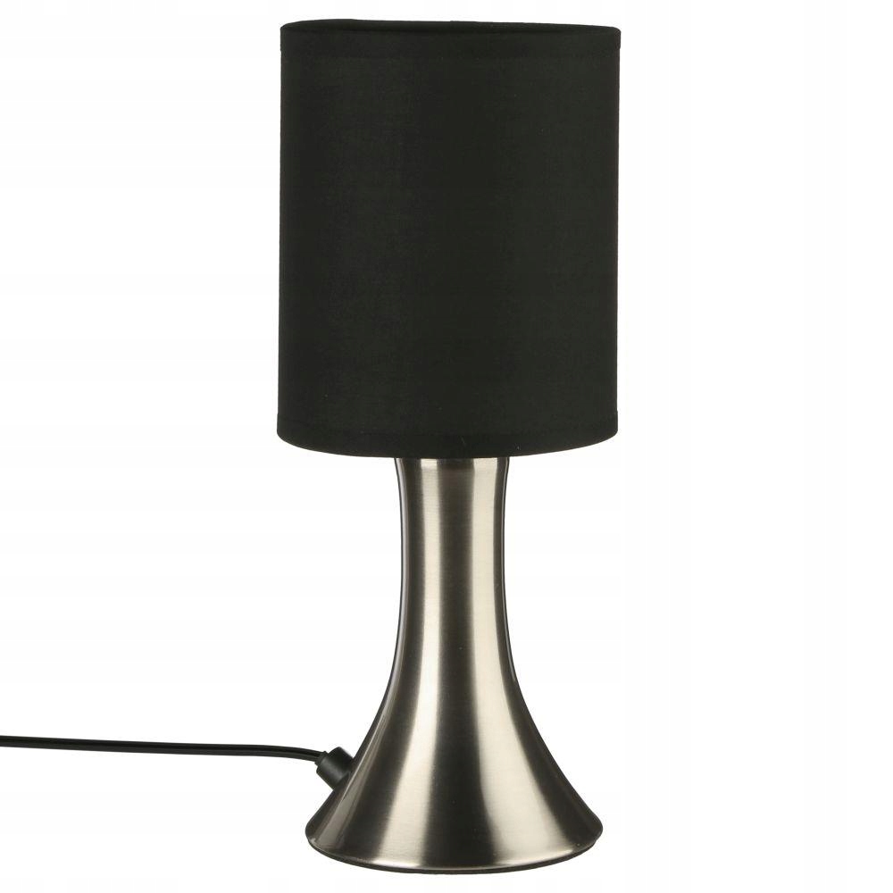 

Lampka biurkowa dotykowa metal 28 cm czarny abażur