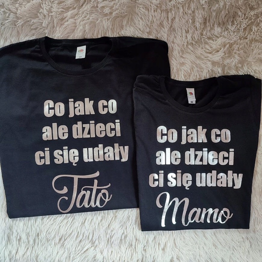 

Zestaw Koszulek Mama Tata, Mama i Tata