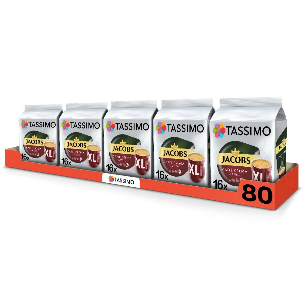 Tassimo Jacobs Caffe Crema Classico XL, 80 sztuk