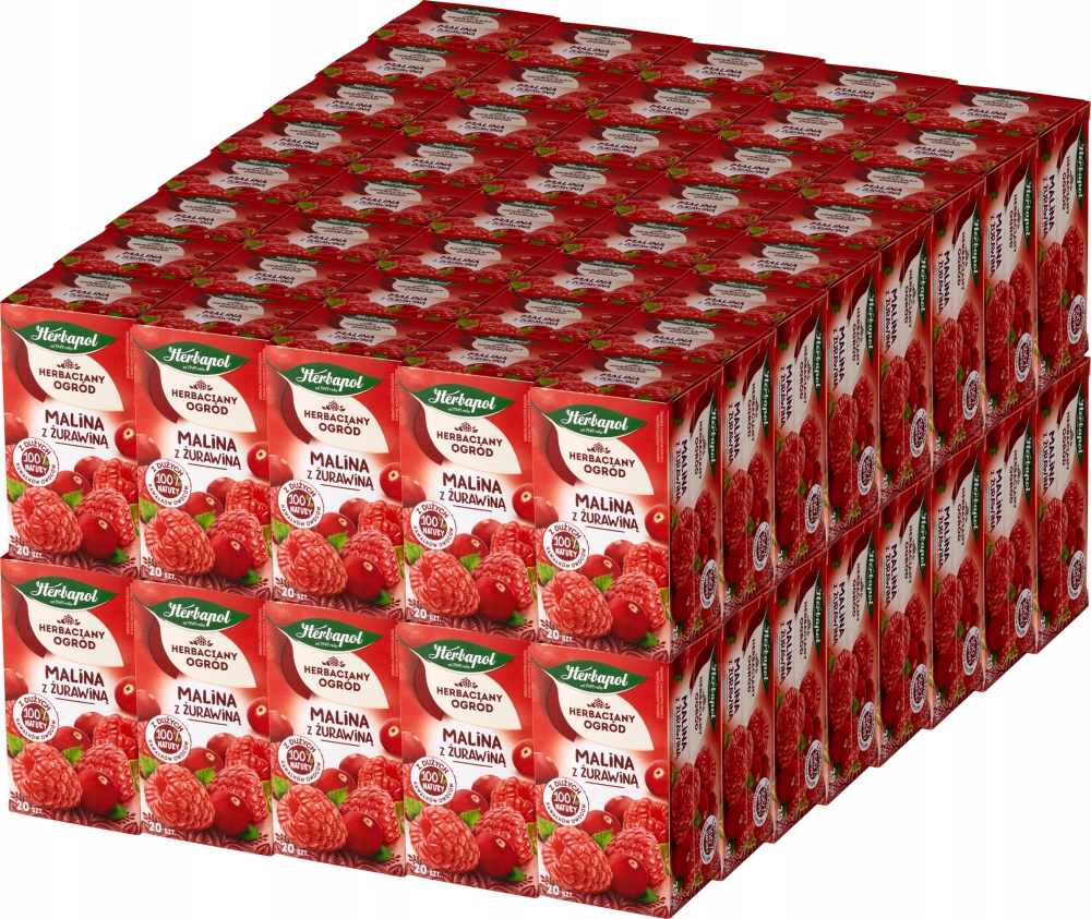 Herbata Herbapol Malina z Żurawiną 20 torebek x80
