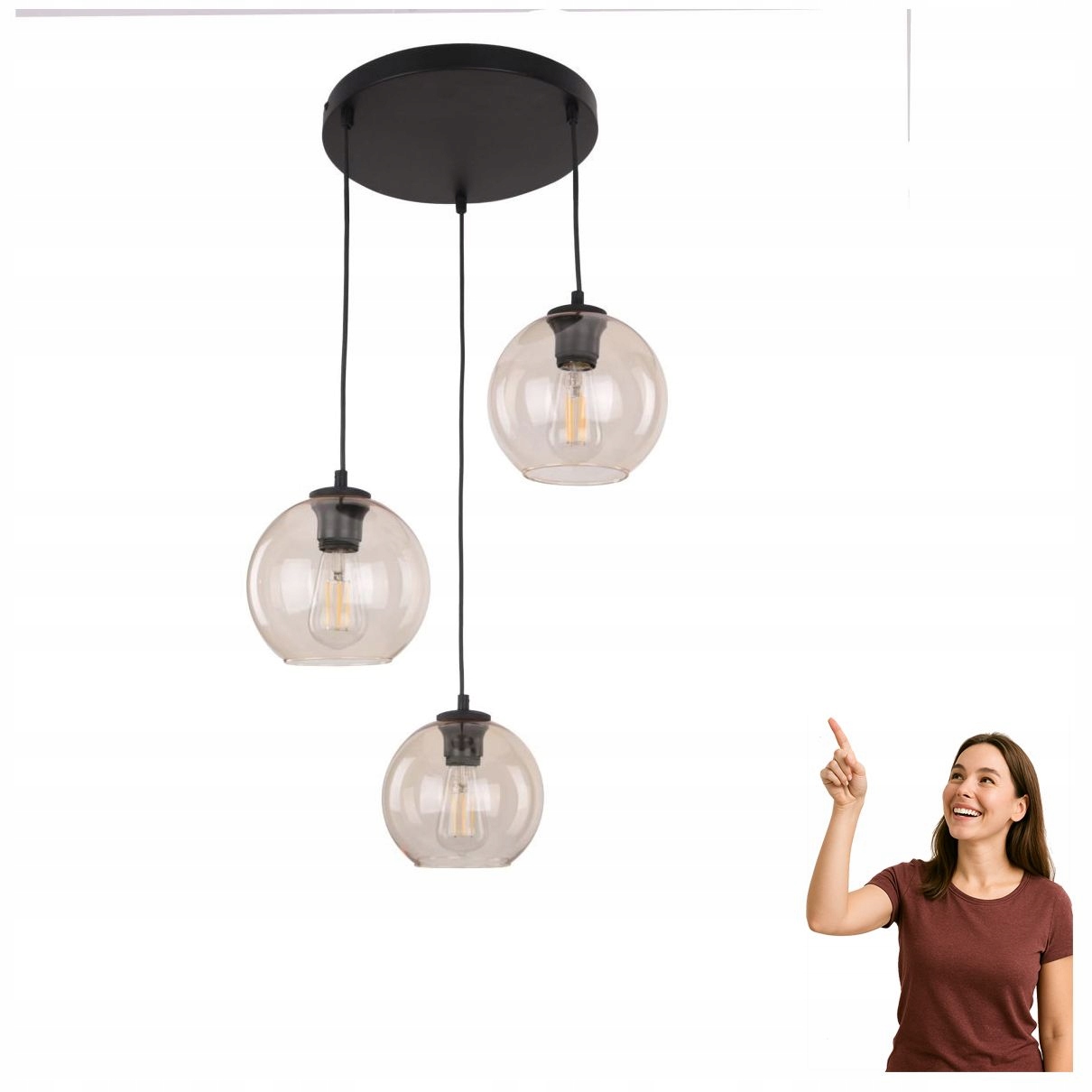 Závesná lampa Cubus Jantár 4601 Tk Lighting