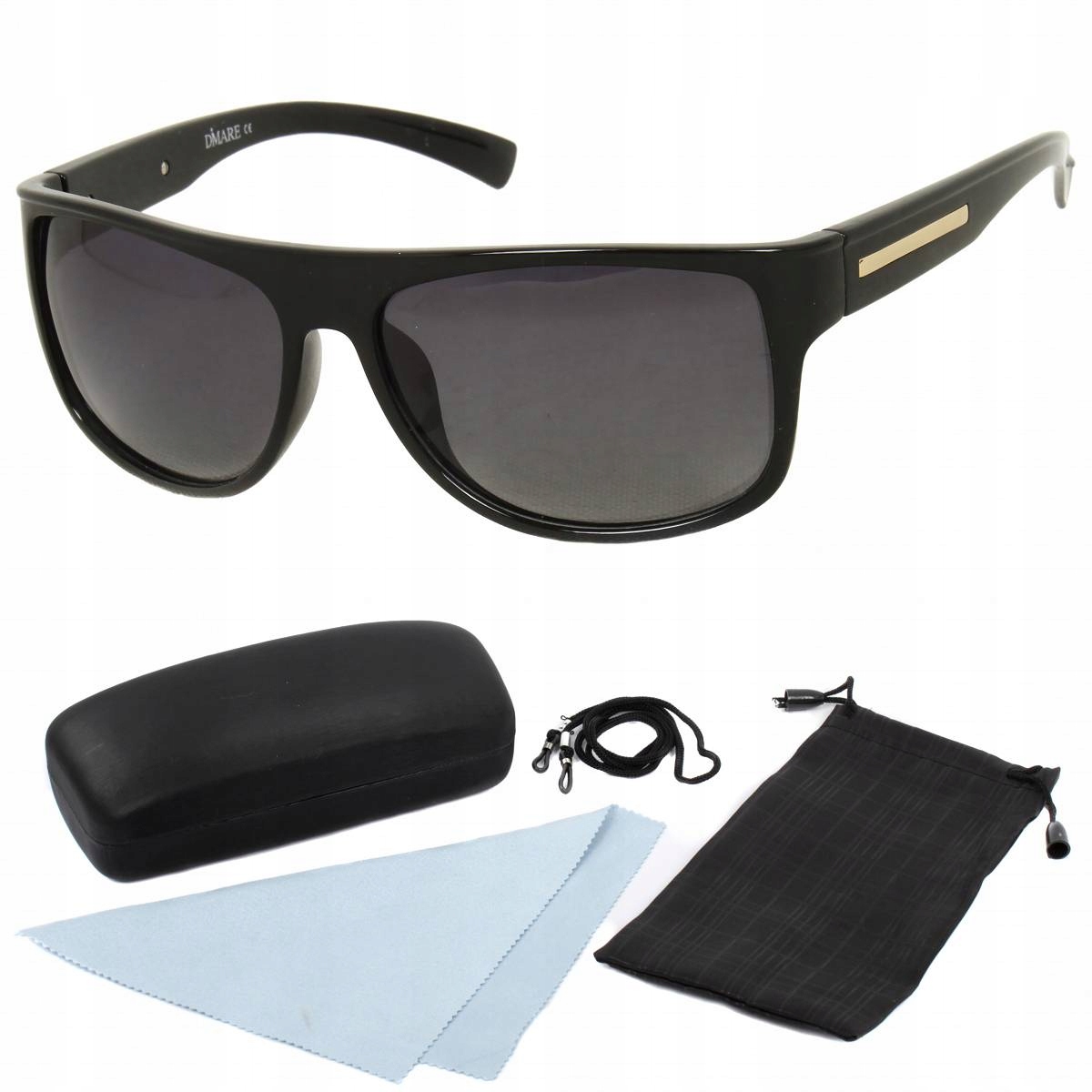 Sluneční brýle Polar Fashion DM8133 černé s polarizačním pouzdro