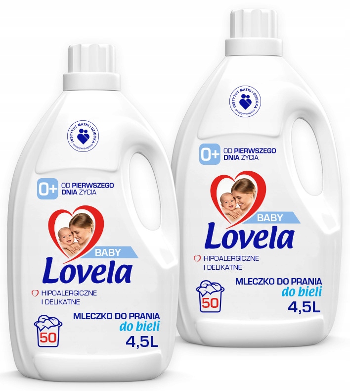 Levně Sada Lovela Baby Hypoalergenní mléko na praní bílé barvy 100 praní 2x 4,5 l