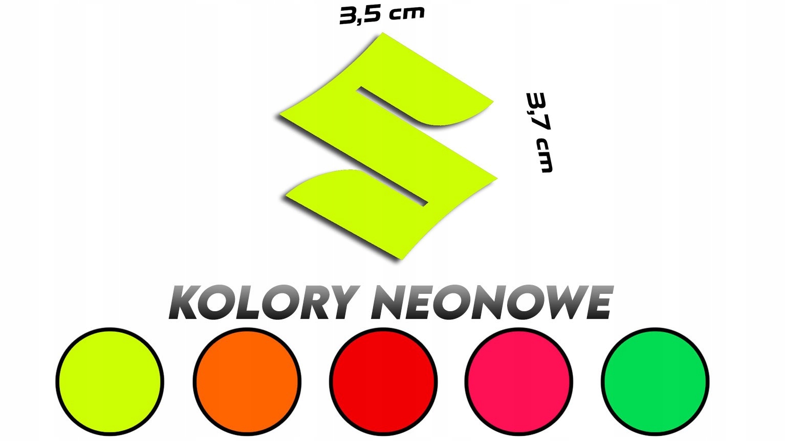 

Wycinana naklejka Suzuki neonowe
