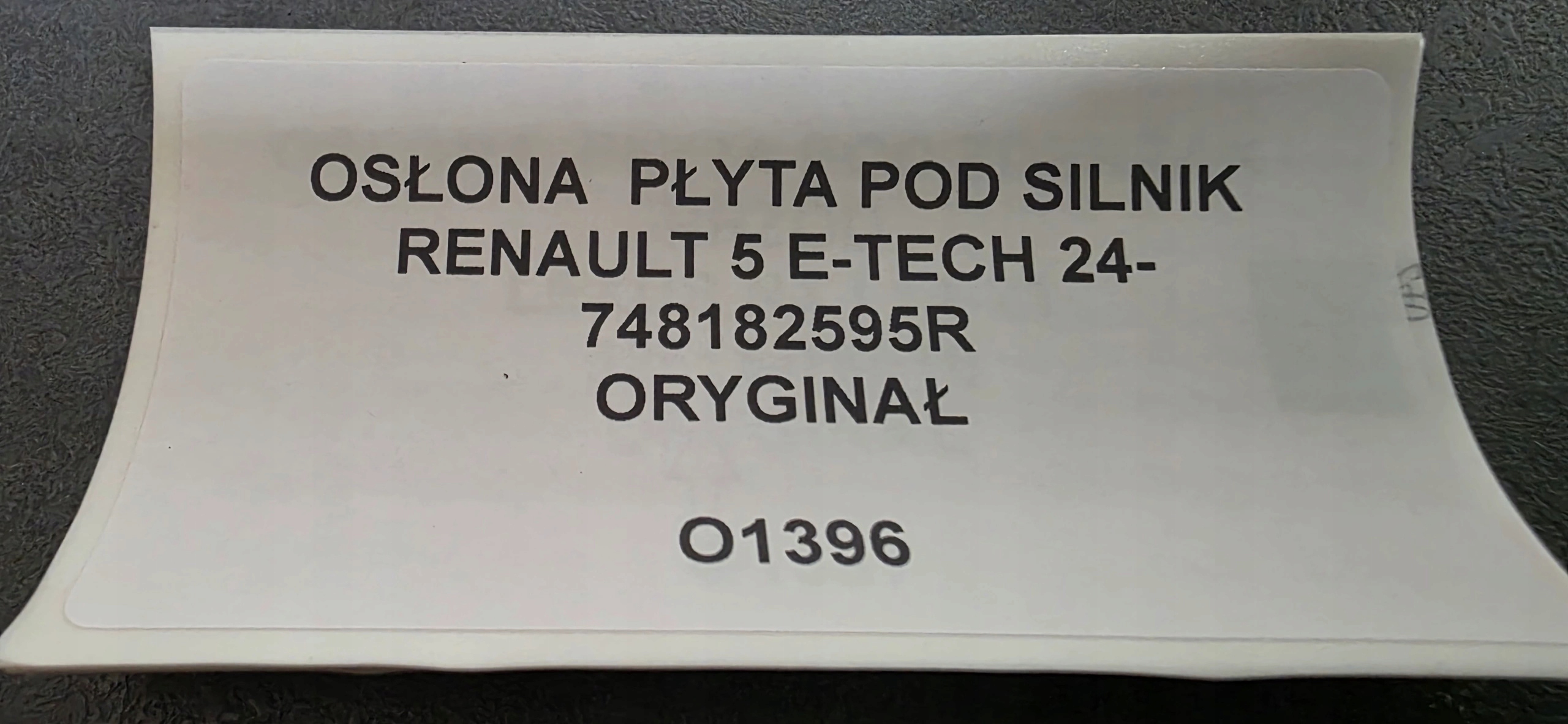 cover cover chassis RENUALT 5 E-TECH 24-original 748182595R