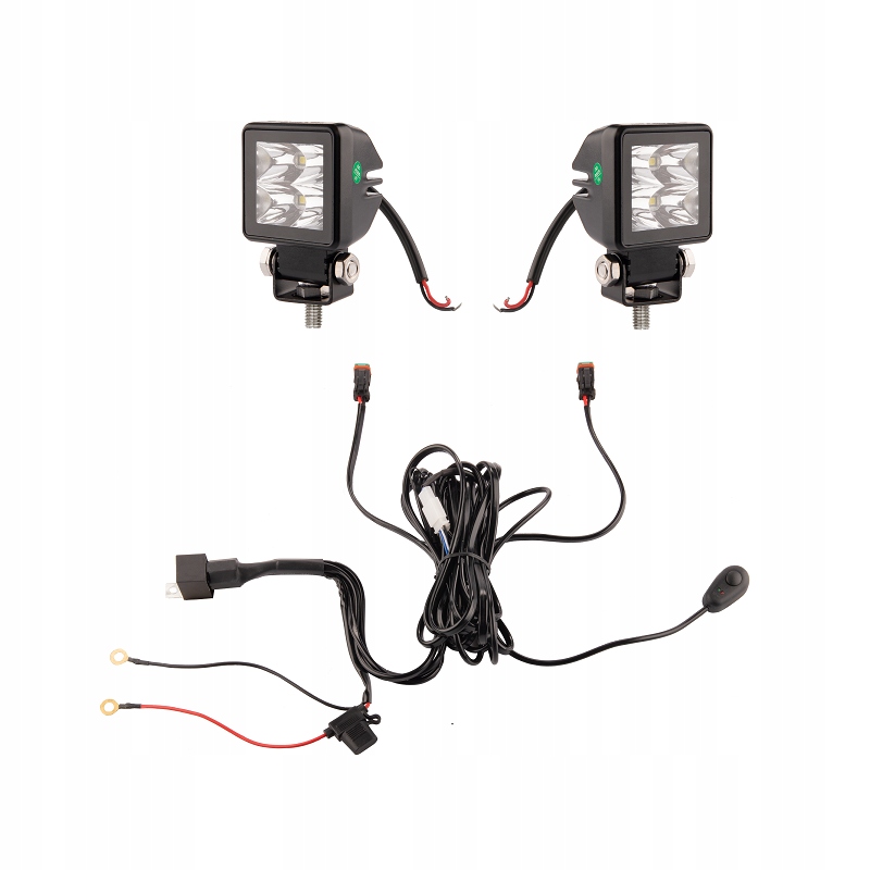 Dvě pracovní lampy 4xLED 1800 LM 18W připojení
