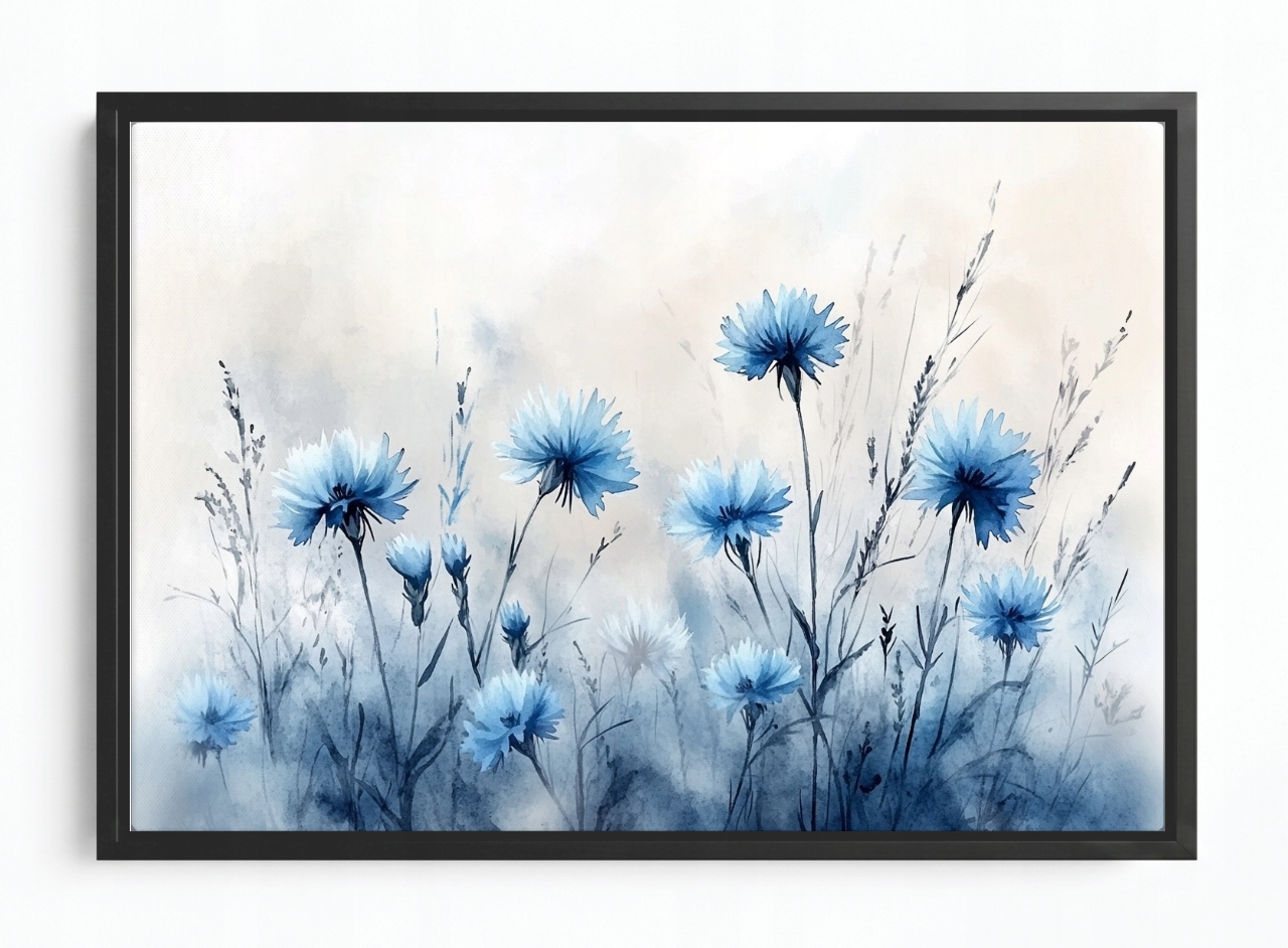 Obraz Rám Americký Box Příroda Zahrada Pole Květiny Chabry Kukuřice 120x80