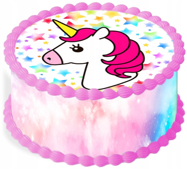 Levně Dekorace Jídelní oplatek 20 cm Jednorožec Unicorn Narozeniny