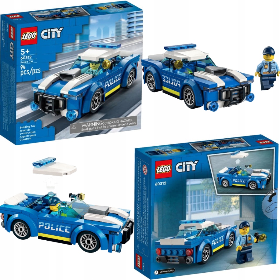 KLOCKI LEGO CITY RADIOWÓZ POLICJA SAMOCHÓD AUTO PREZENT DLA 5,6,7 LATKA