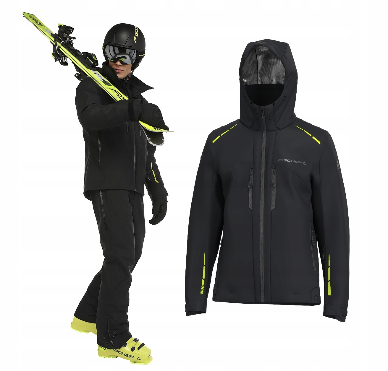 Kurtka narciarska męska Fischer RC4 Jacket 2026 mem. 20000 czarny black 3XL