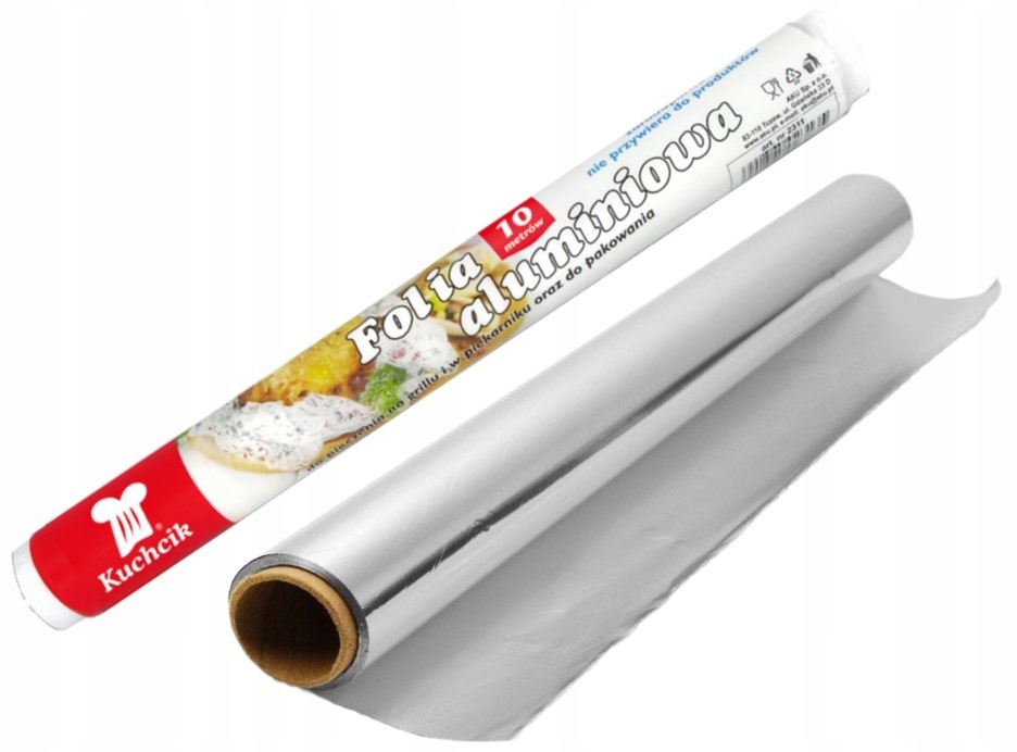 Folia aluminiowa do pieczenia KUCHCIK spożywcza do żywności 28cm 10m Kolor inny kolor