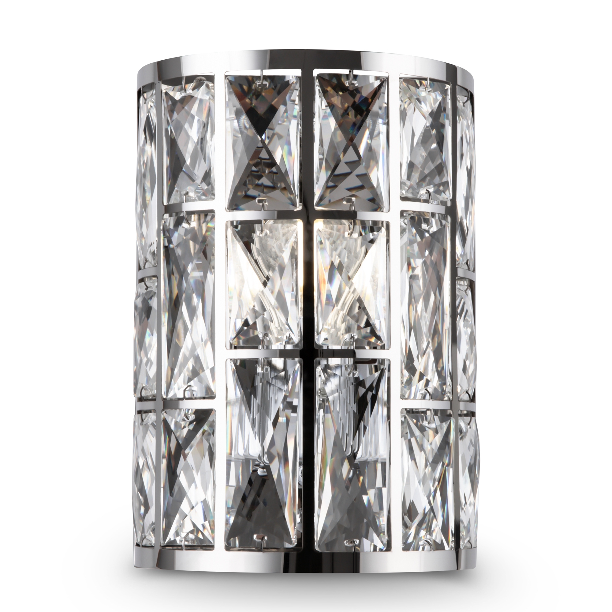 Nástenná lampa krištáľový chróm polkruhový glamour Maytoni