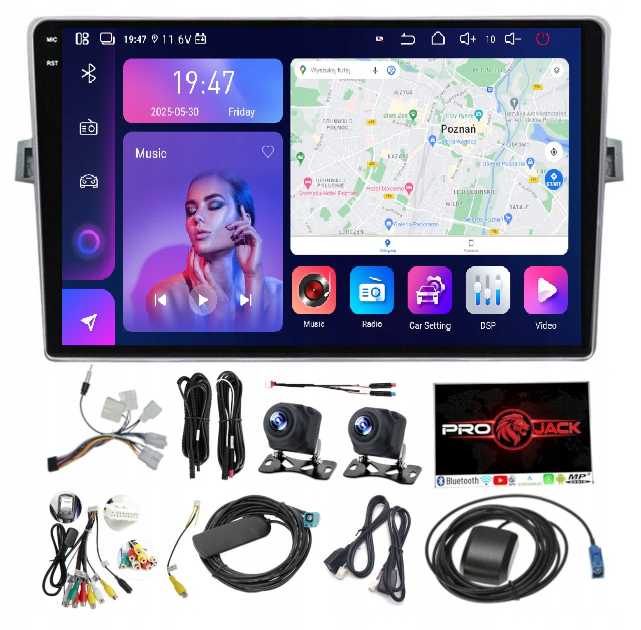 Rádio Navigácia Toyota Verso 2009-2018 Wifi Carplay Android 8/256GB Sim