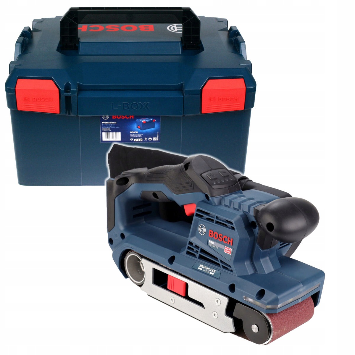 Akumulatorowa Szlifierka Taśmowa Gbs 18V-75 Bosch L-boxx Korpus Body