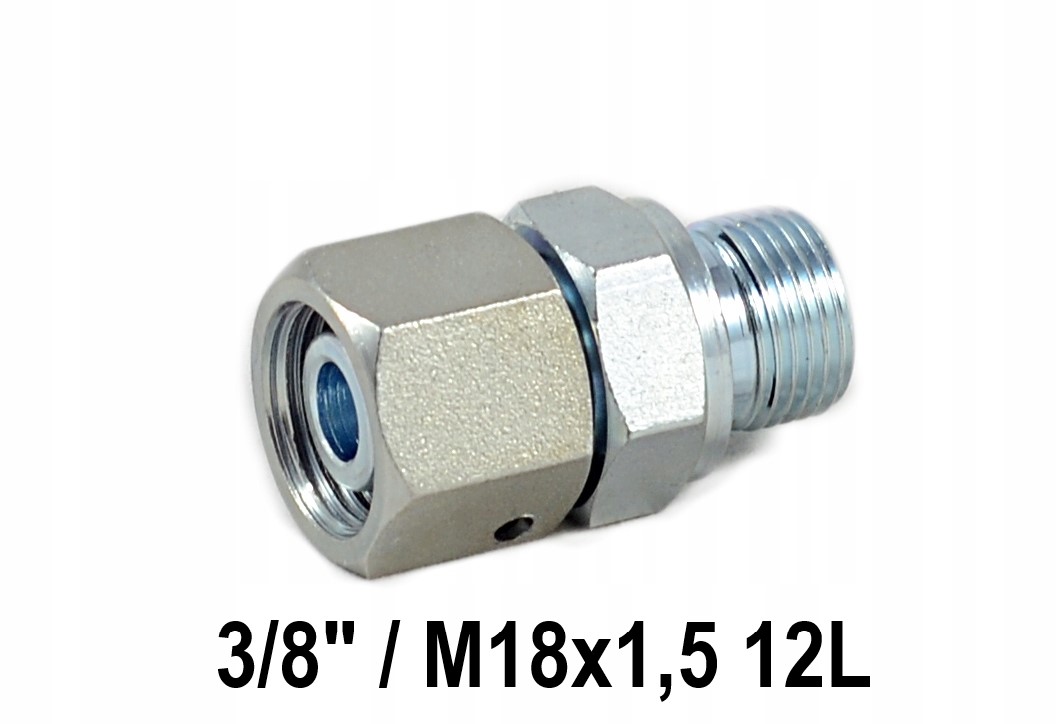 ZŁĄCZKA HYDRAULICZNA AB 3/8" / M18x1,5 12L