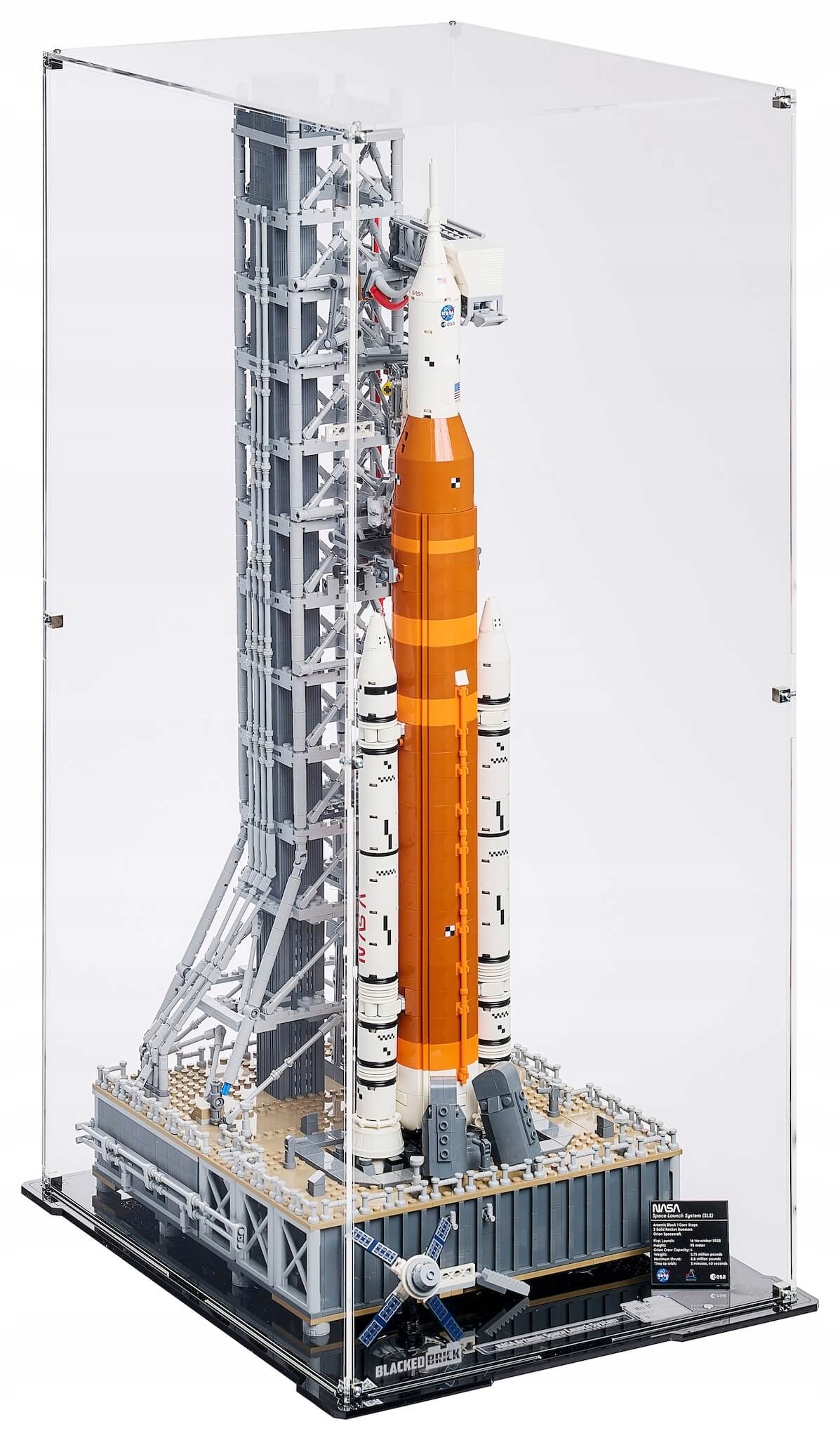 Vitrína Blacked Brick pre Lego 10341 Icons Raketa Sls Nasa Artemis