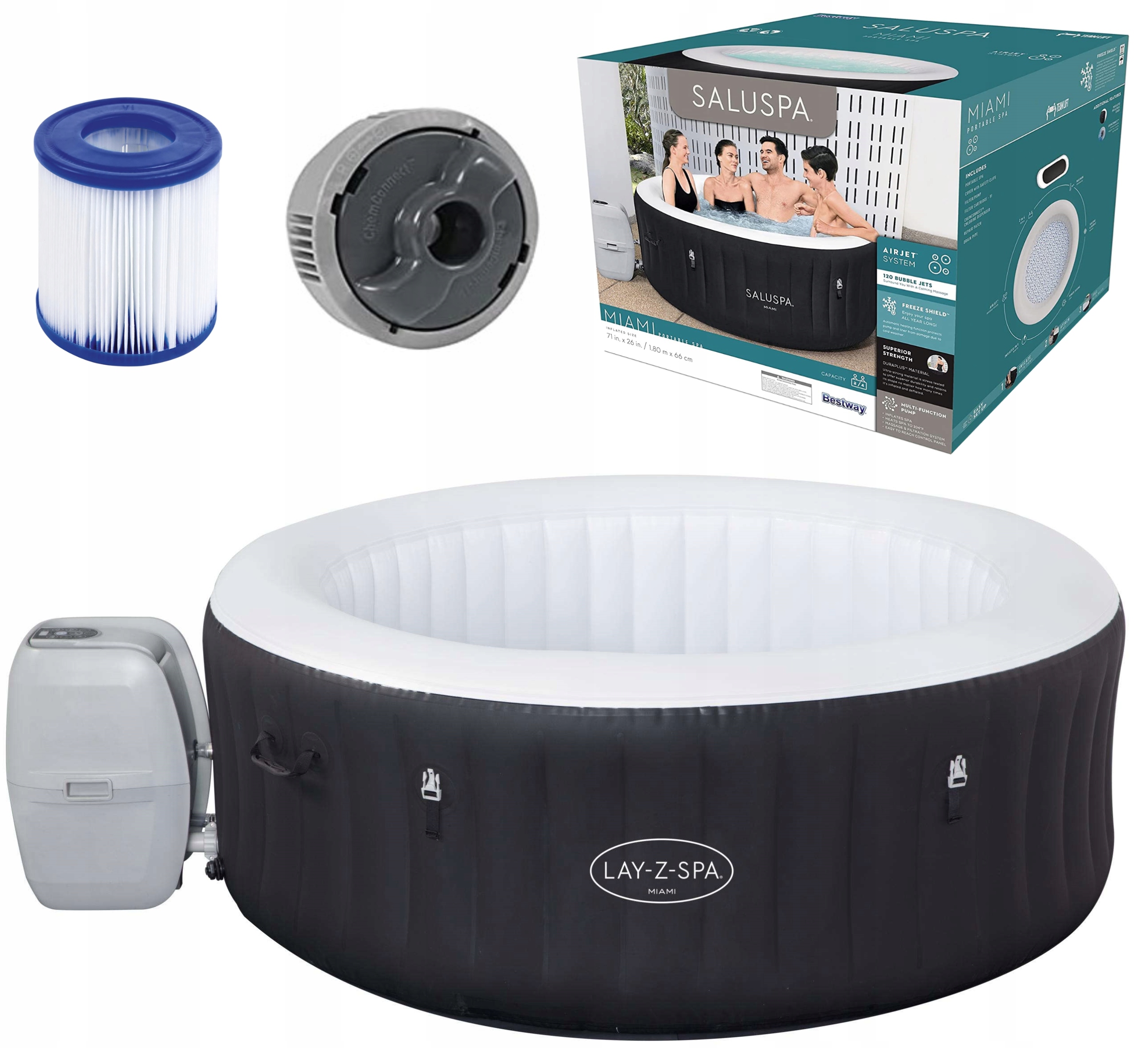 

Bestway Jacuzzi Lay-Z-Spa Miami 180 x 66 cm 4 os