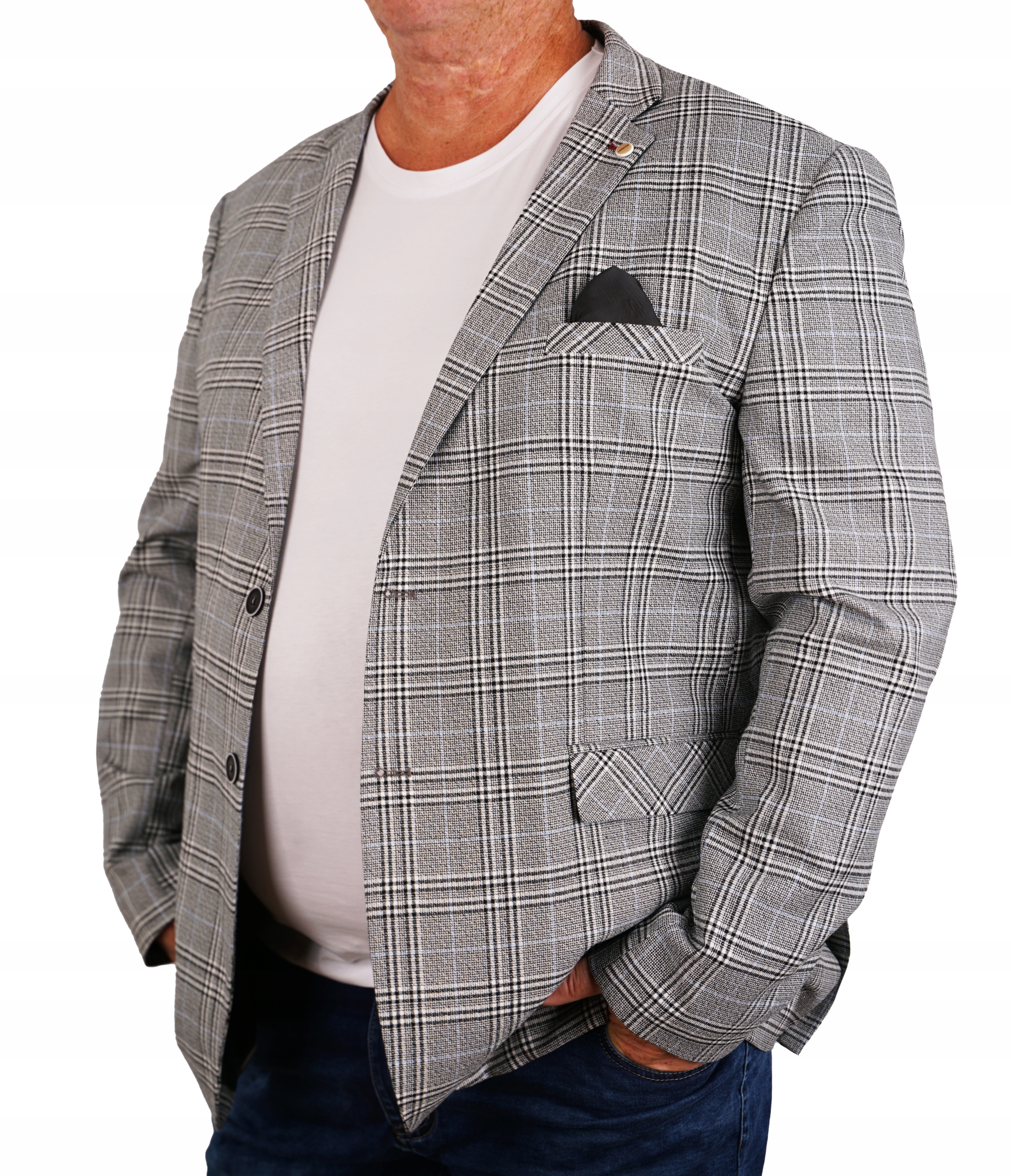 

Marynarka W Kratę Casual Szara Duża 70