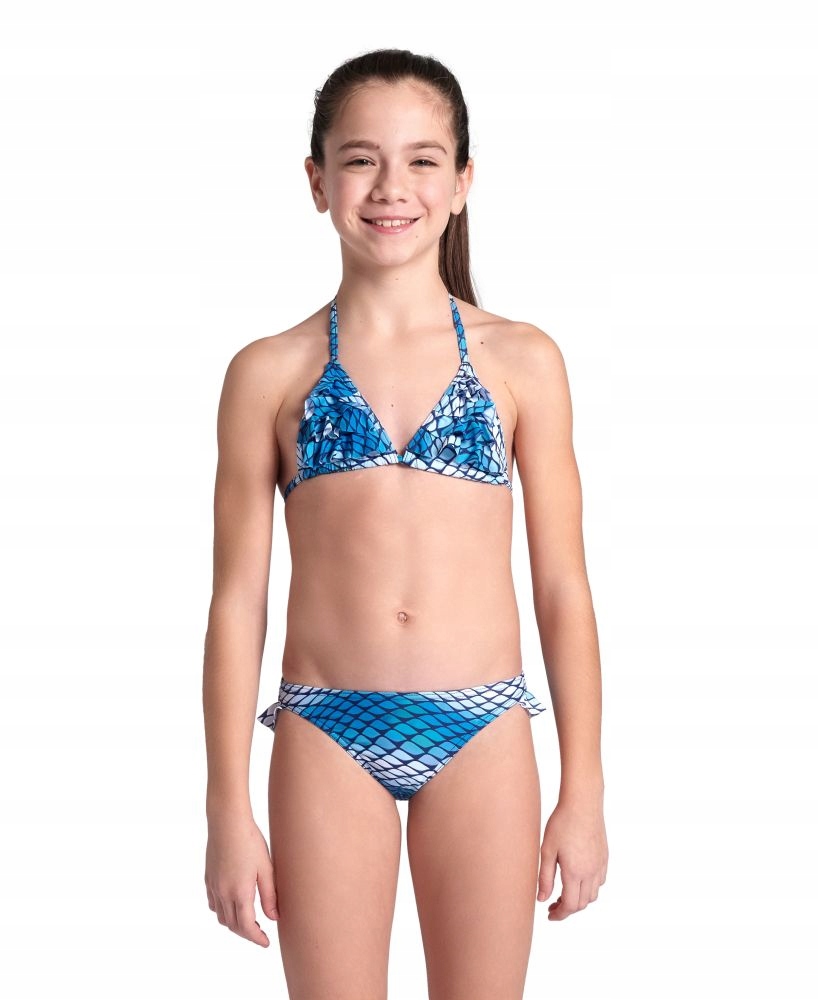 Strój kąpielowy dziewczęcy dwuczęściowy bikini basen Arena Water Print 140