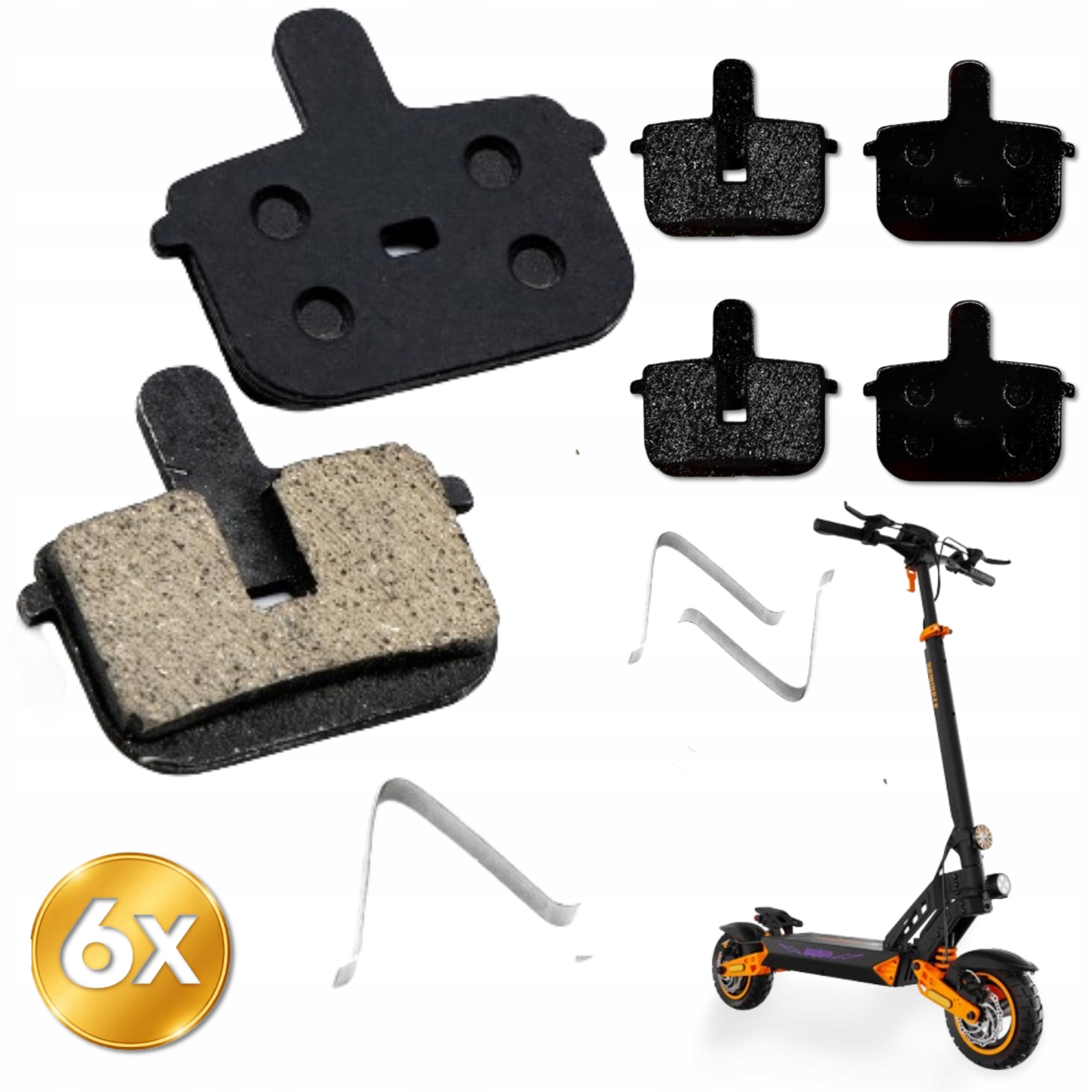 6x Klocki Hamulcowe Do KAMIKAZE K1 / K1 PLUS / K1 MAX / RUPTOR Półmetal