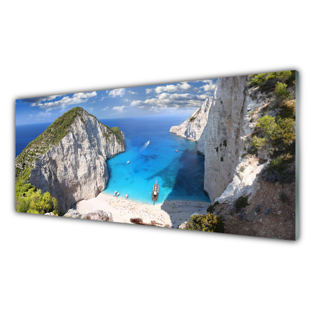 

Obraz akrylowy 125x50 Zatoka Góra Plaża Krajobraz
