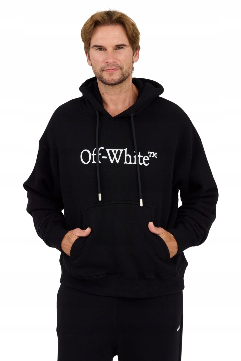 Off-white Černá mikina Big Bookish Skate Hoodie White XL