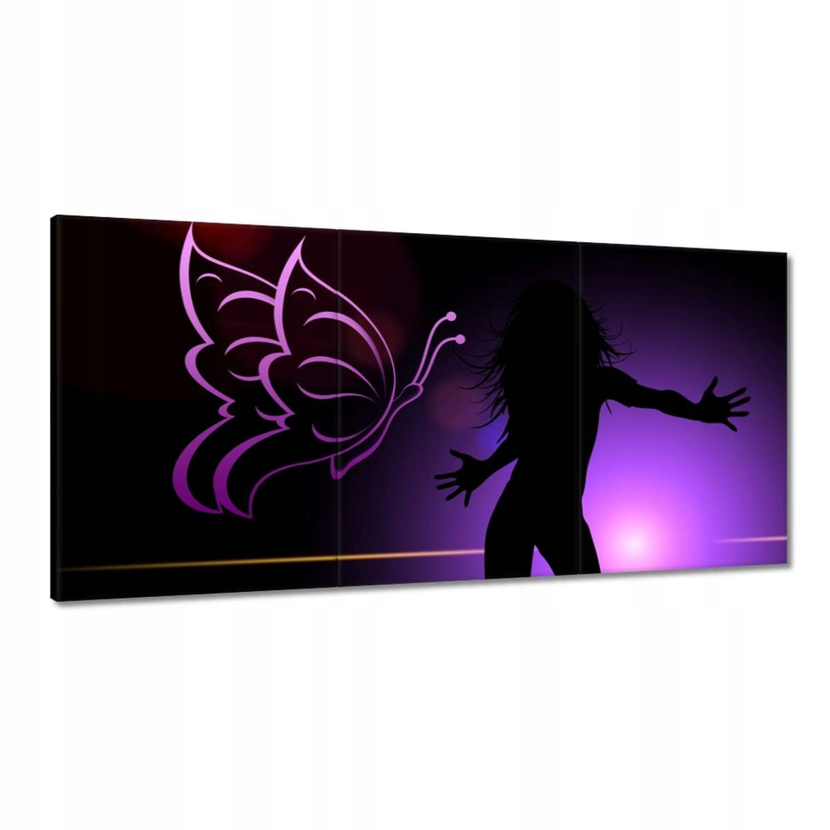 Obrazy 180x90 Dievča s motýlikom