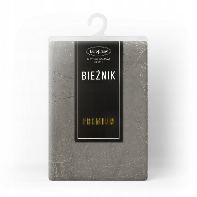 Bieżnik na stół 180x35cm srebrna velvet święta Szerokość produktu 35 cm