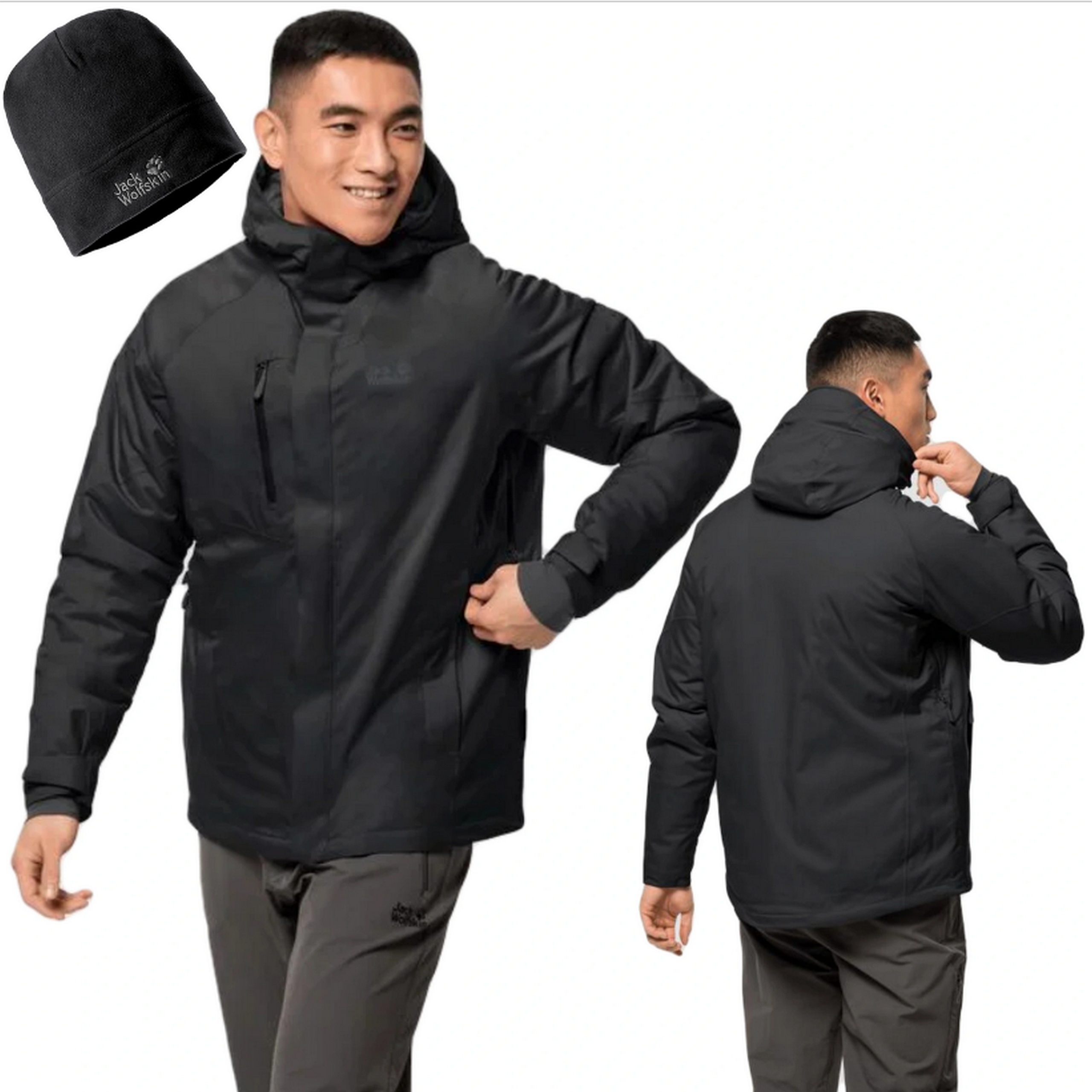 

Jack Wolfskin Kurtka Troposphere 3W1 + Czapka M