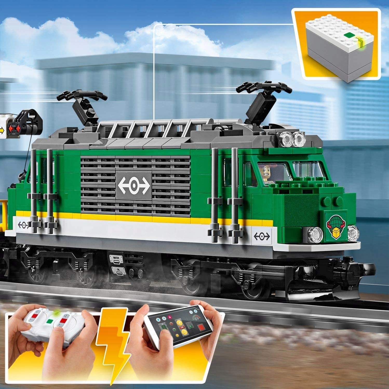 LEGO City 60198 Pociąg towarowy + Prezent Gratis Bohater LEGO City