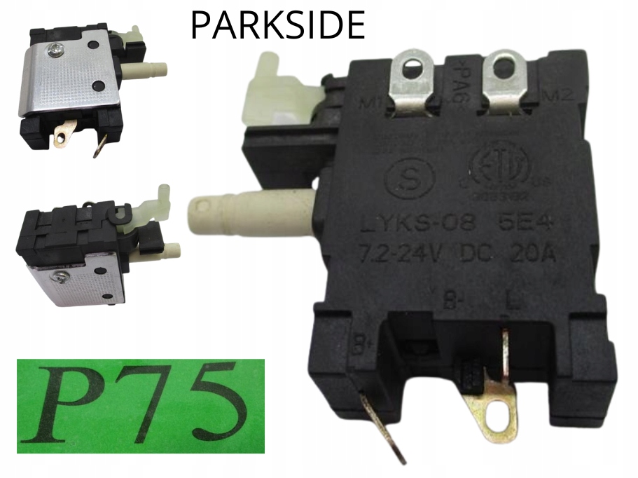 Włącznik Wyłącznik Do Wkrętarki Parkside 20V LYKS-08 5E4 7.2-24V