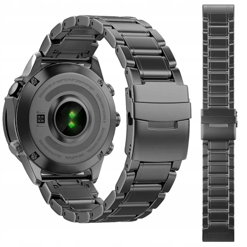 Tytanowa Bransoleta Do Garmin Fenix 8 47MM/ 7 6 Epix 2, Instinct 2 22MM