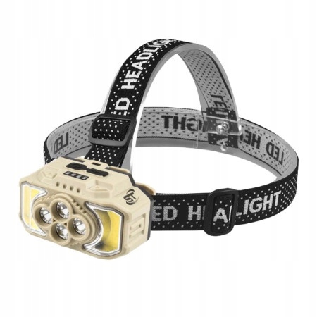 Čelová Svítilna Na Čelo Akumulátorová Usb Senzor Pohybu 6 Led