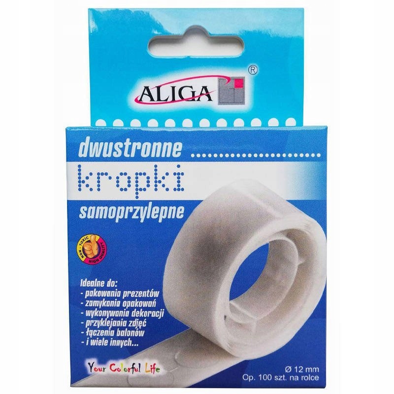 

Kropki kleju dwustronne samoprzylepne na taśmie