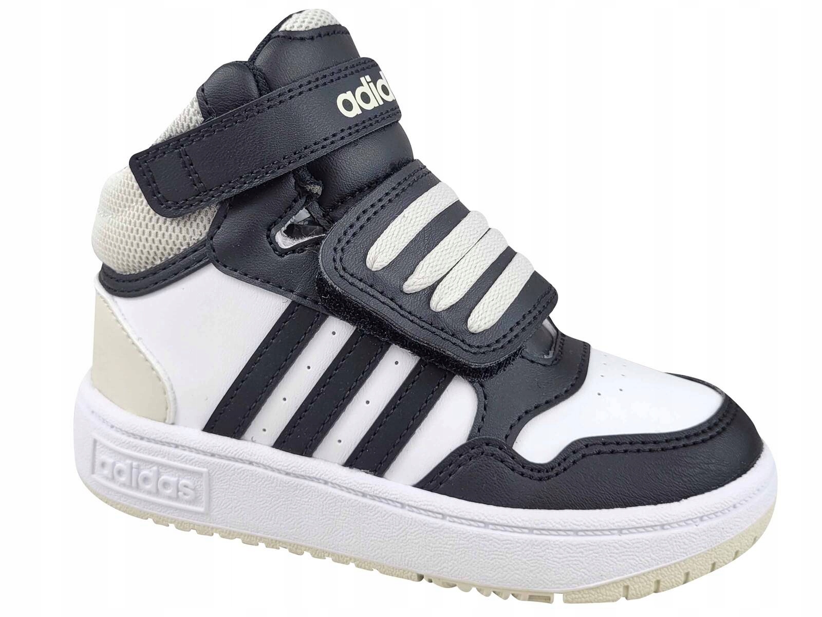 Adidas Hoops MID 3.0 IH7903 Buty Dziecięce Wysokie Na Rzepy Gumkę
