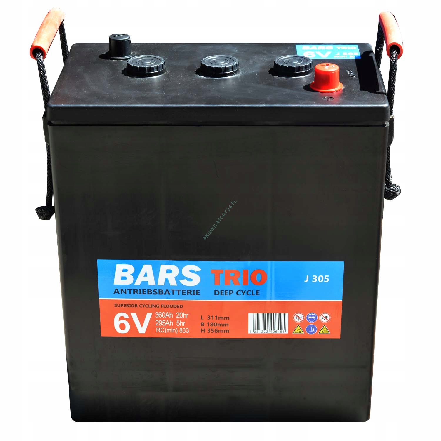 J305M - Аккумуляторная батарея BARS TRIO Deep Cycle 6V 350ah J305