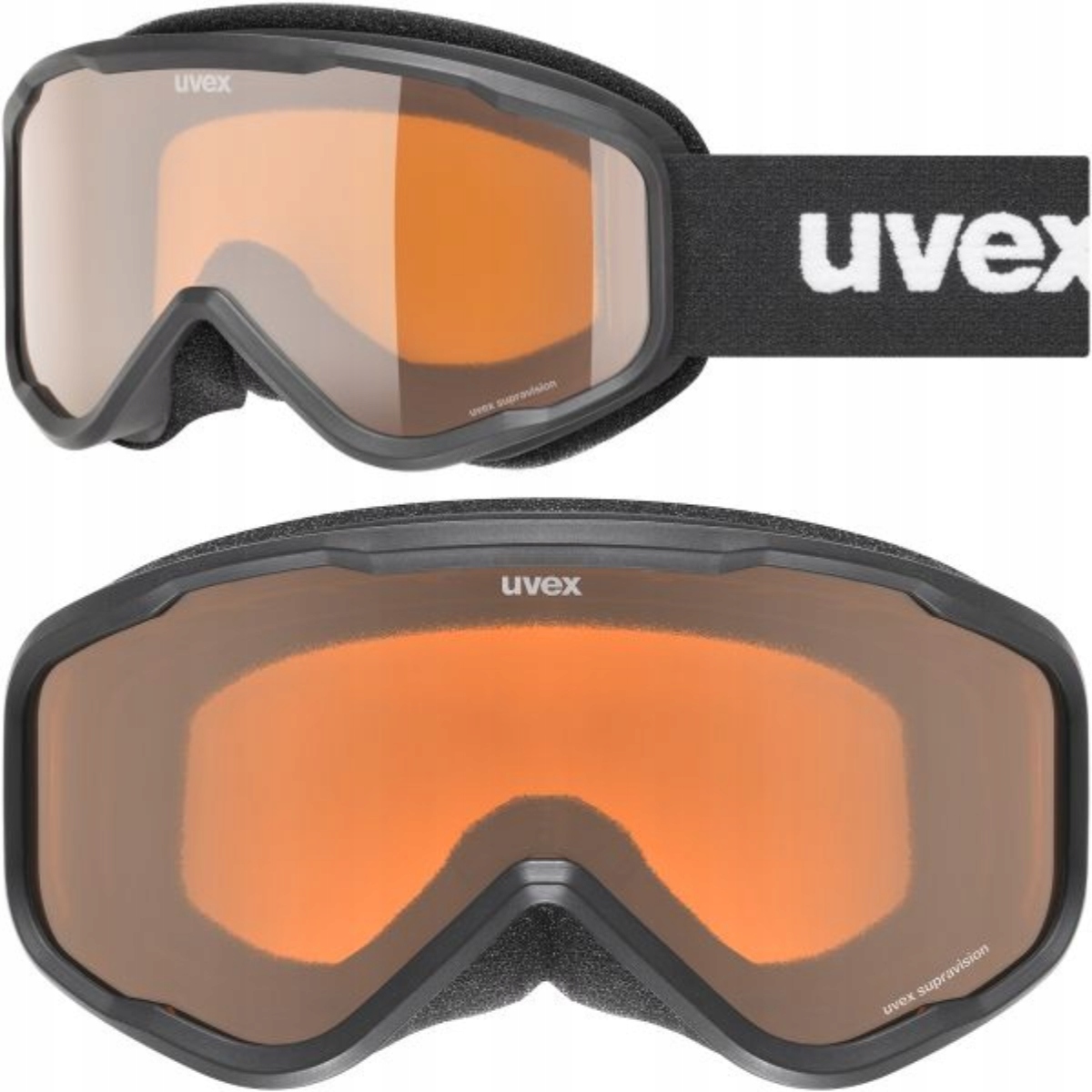 Gogle dziecięce narciarskie Uvex Speedy nova, czarne z filtrem, lekkie