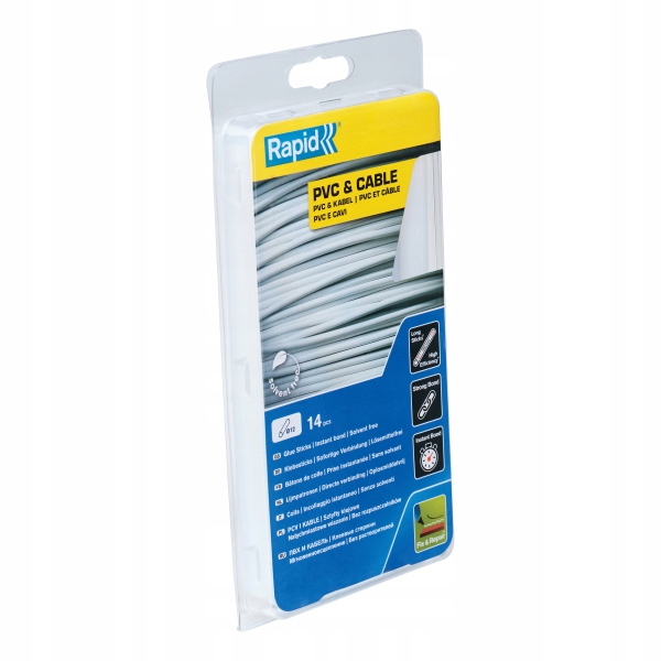 

14x Klej Sztyft Do Pvc Kabli Na Gorąco Rapid 12mm