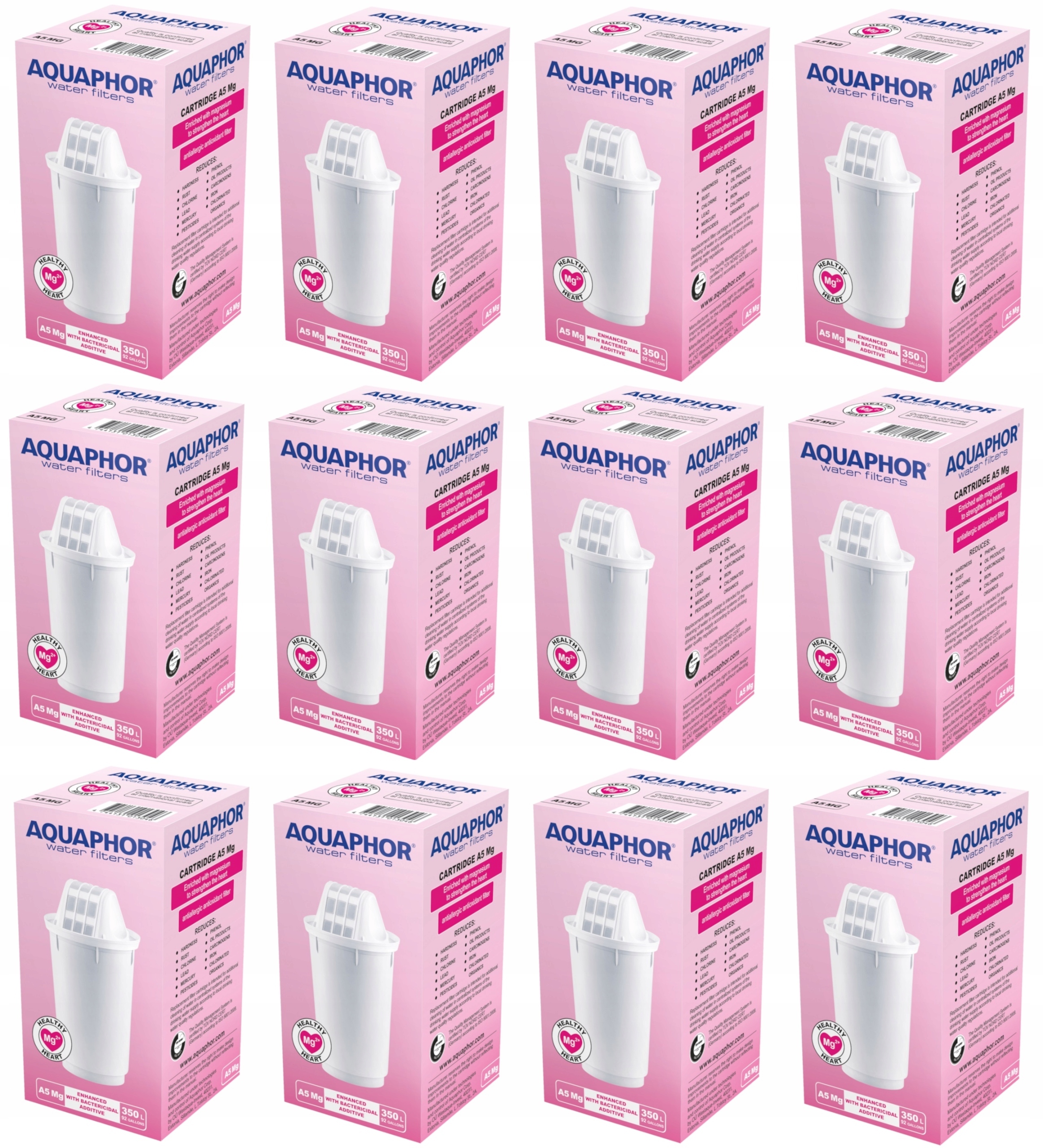 Aquaphor A5 Mg filtry 12 ks Hořčík , objem 350 l