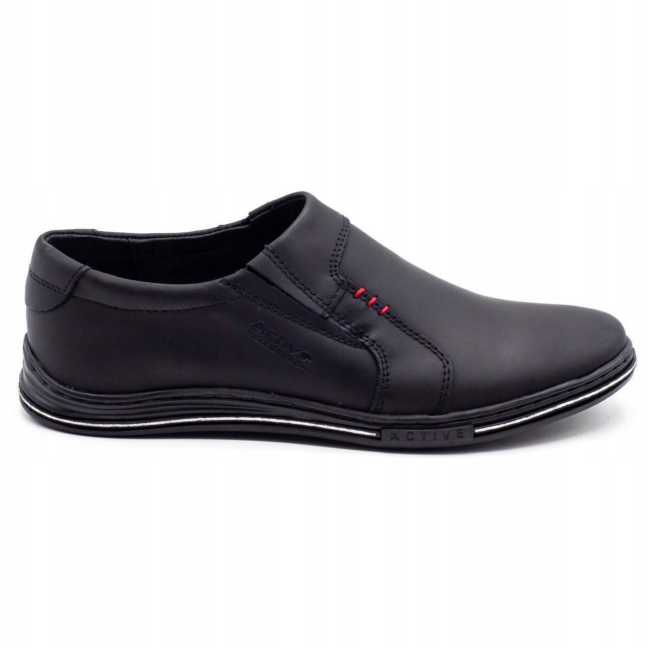 BUTY OLIVIER SKÓRA SLIP ON 334 CZARNY 39
