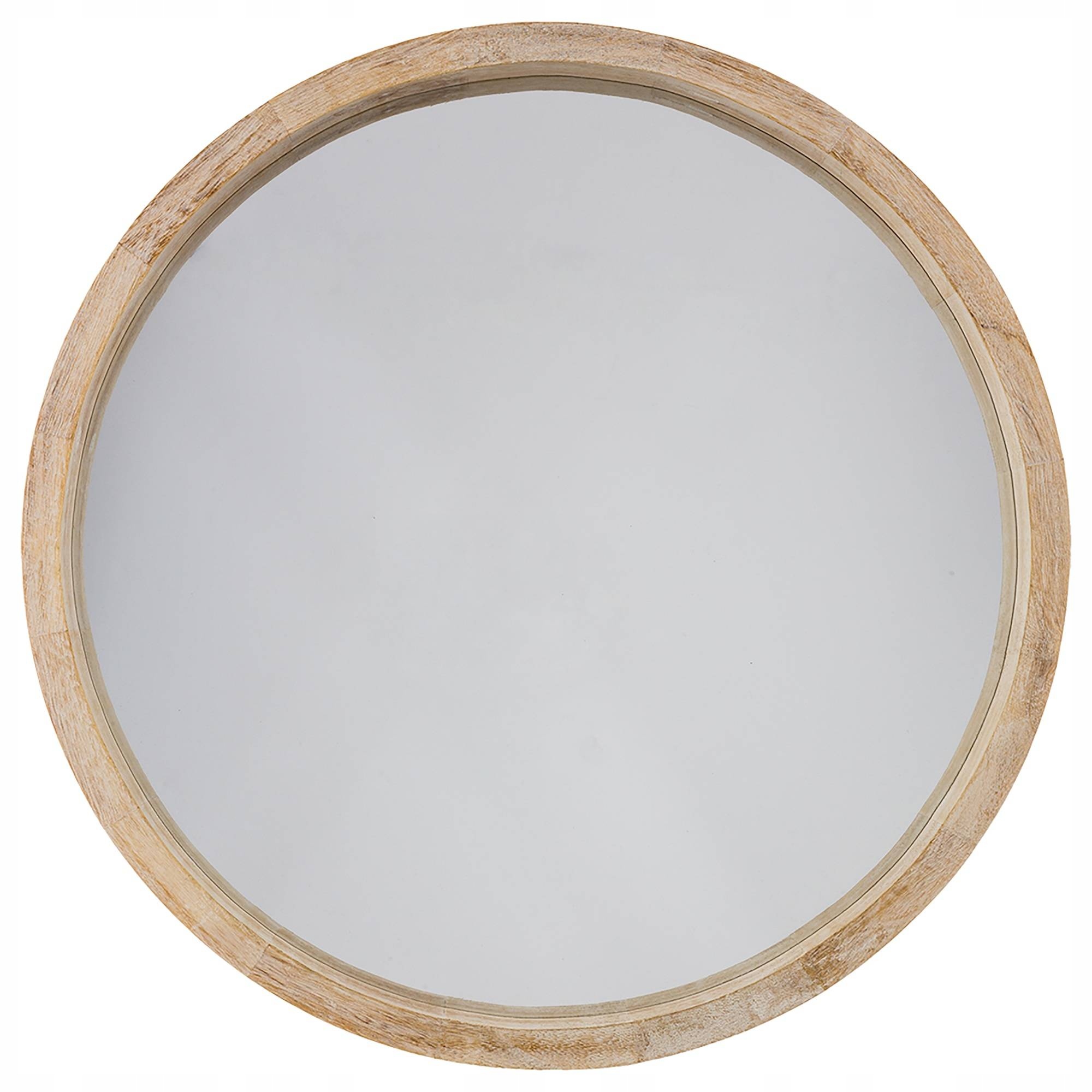 

Lustro Okrągłe Drewniane Boho Beżowe ŚR.52 cm