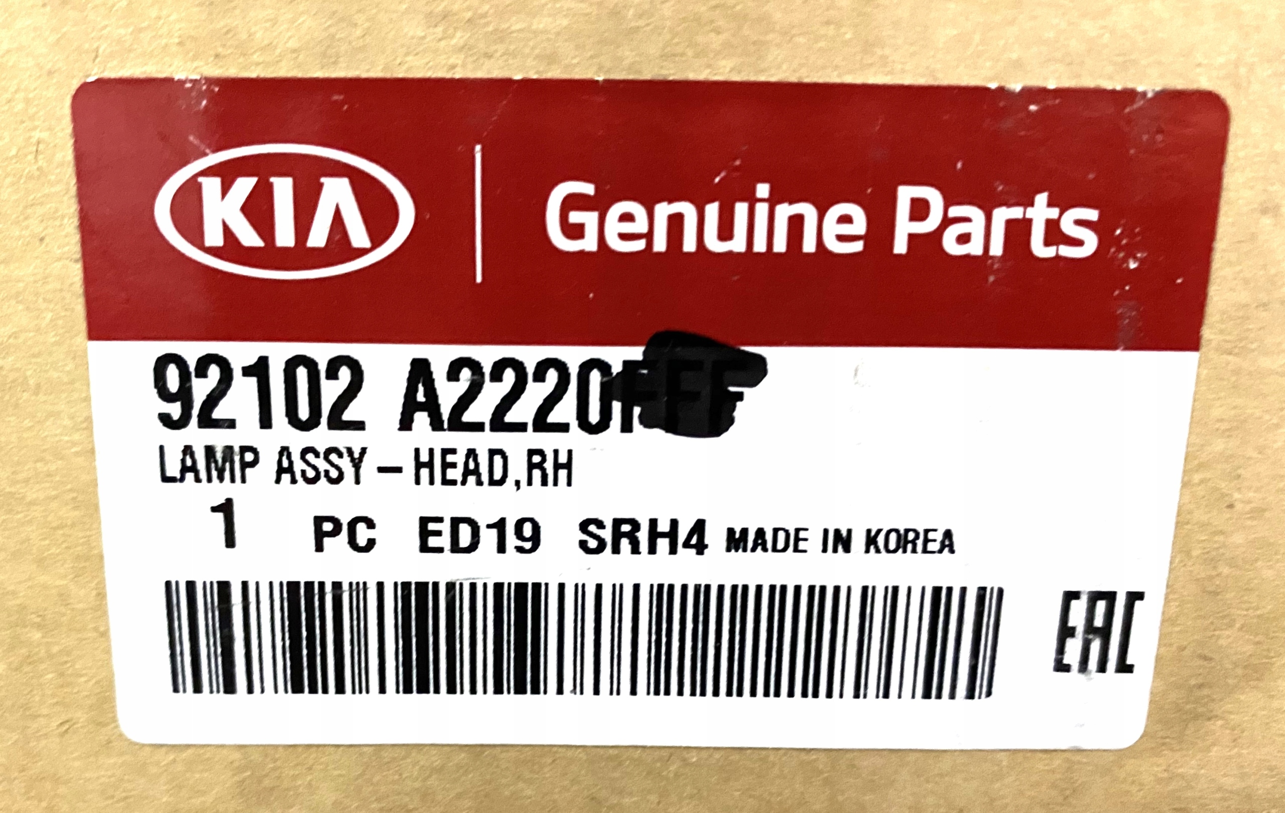 light LED front front right KIA CEED OE
