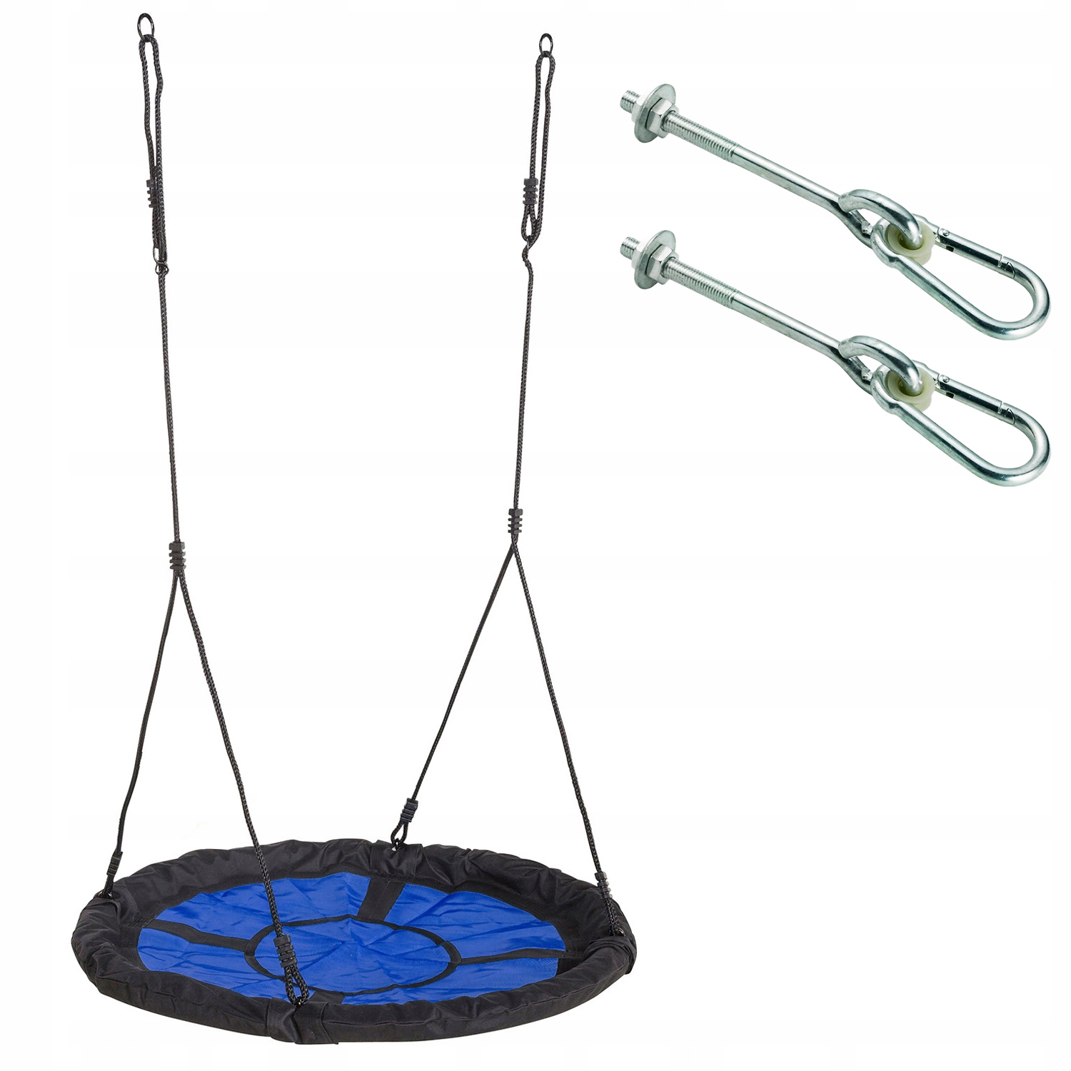 Velké čapí hnízdo pěnový sedák 98 cm modrý závěs Set