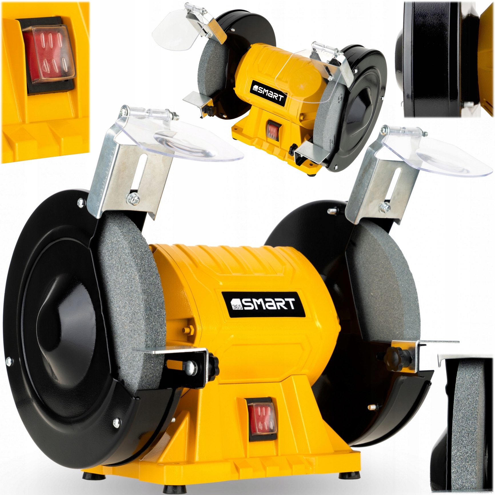 Szlifierka Stołowa Bezszczotkowa Silnik Indukcyjny Dwukamieniowa 2x 200 mm