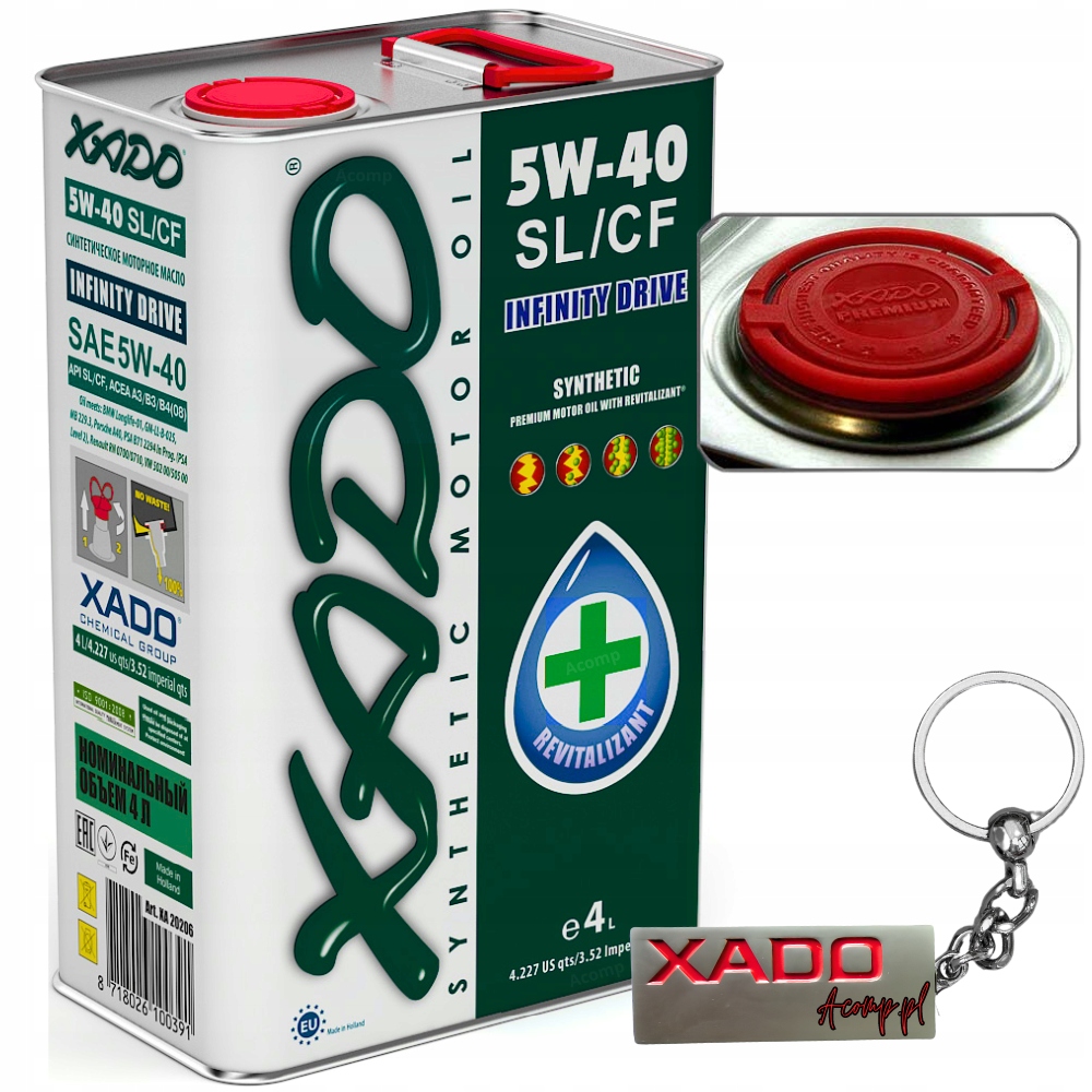 Xado Infinity Drive New Revitalizant 5w40 Sl/cf A3/B3/B4 4L