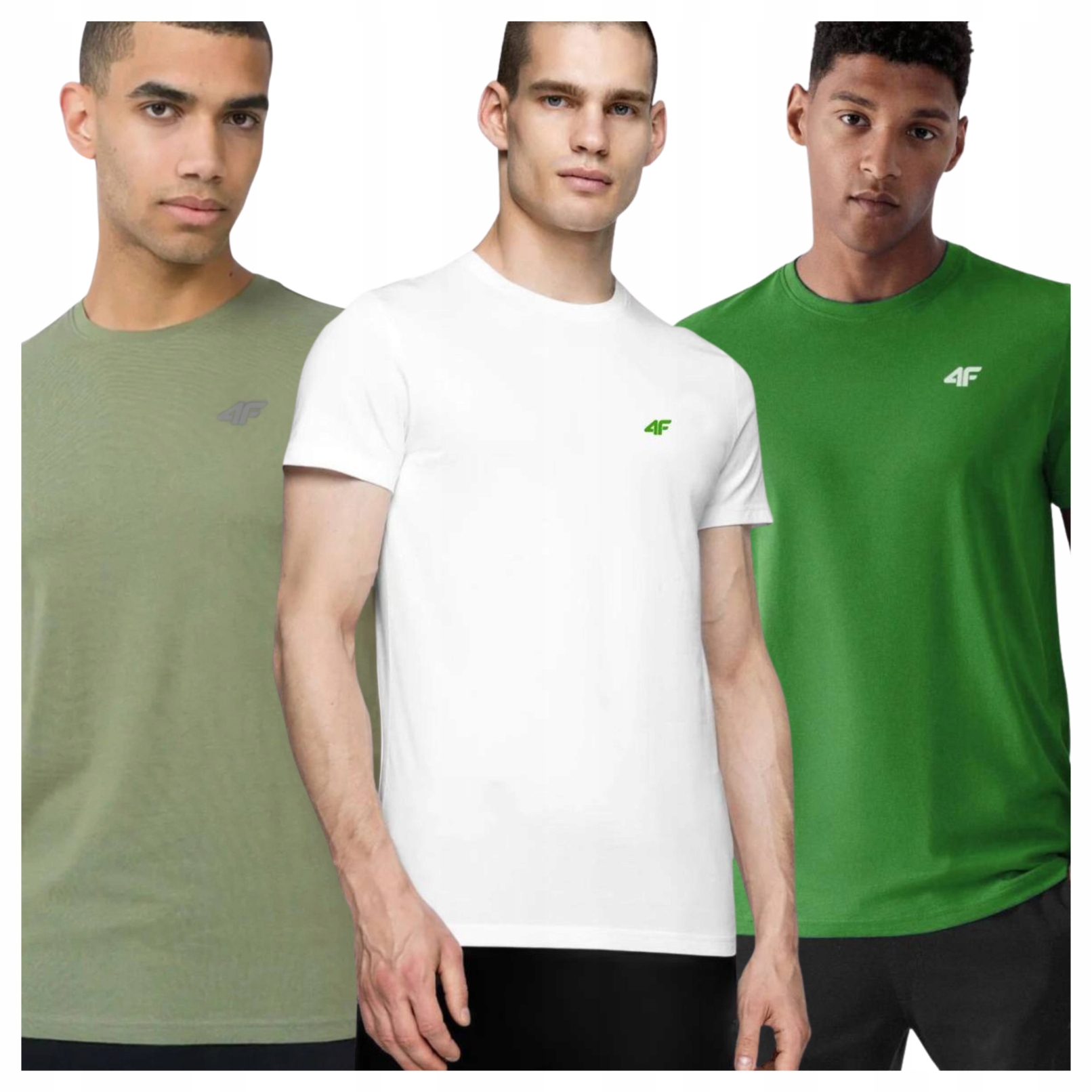 Koszulka 4F Męska T-shirt Zestaw Sportowy Bawełna Komplet 3PAK Limit