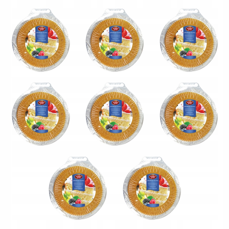 Spody tortowe jasne 3-warstwowe Golden Grain 400g X8